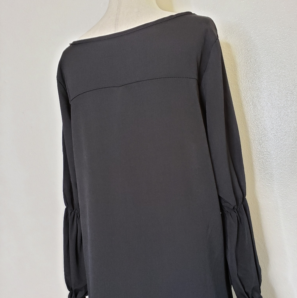 Boutique New Black Hem Dip Blouse Small & XL - Picture 8 of 11